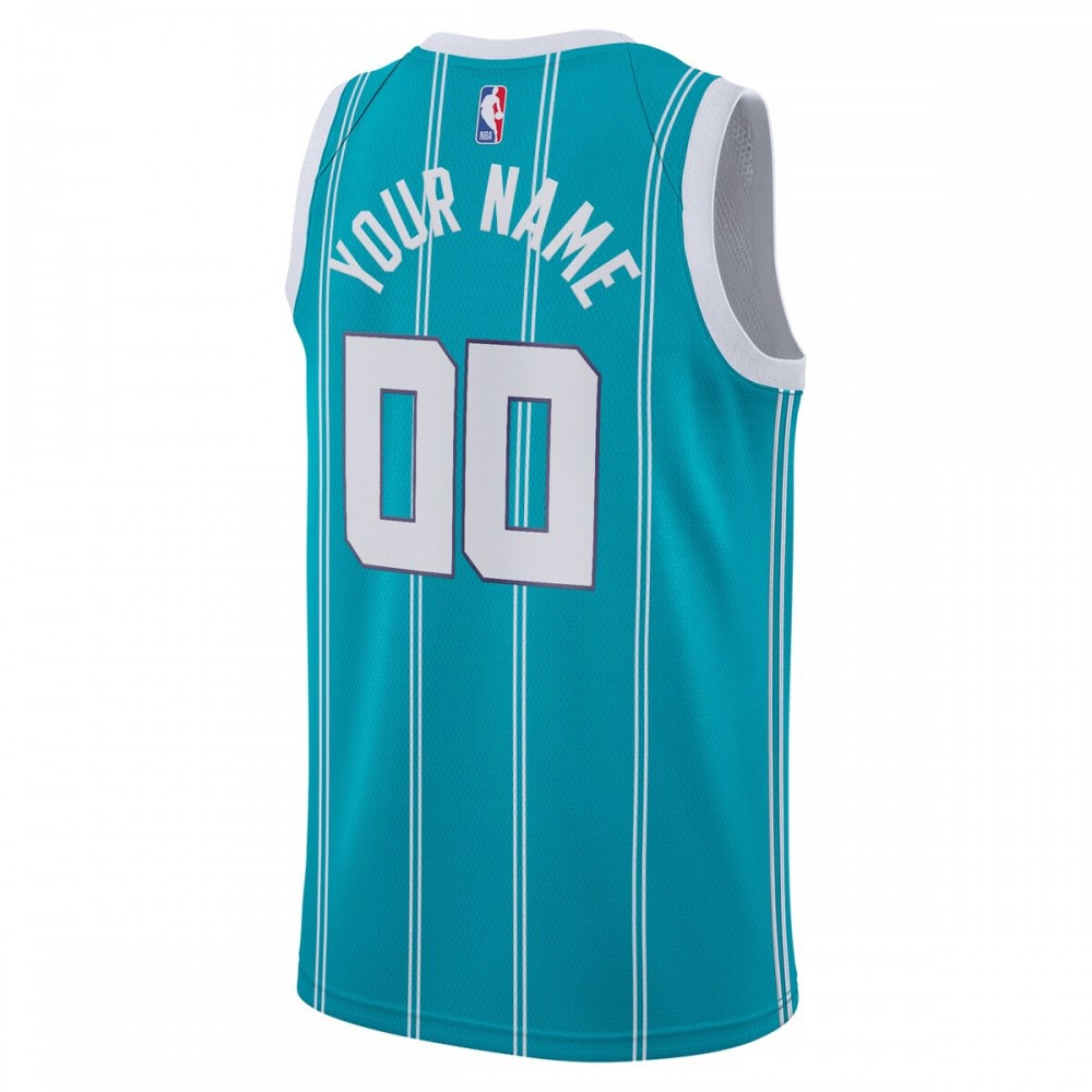 Charlotte Hornets Jordan Brand 2020/21 Swingman Custom Jersey - Icon Edition - Teal-Pro Kit Vault | Brand New 26/27 Sports Jerseys
